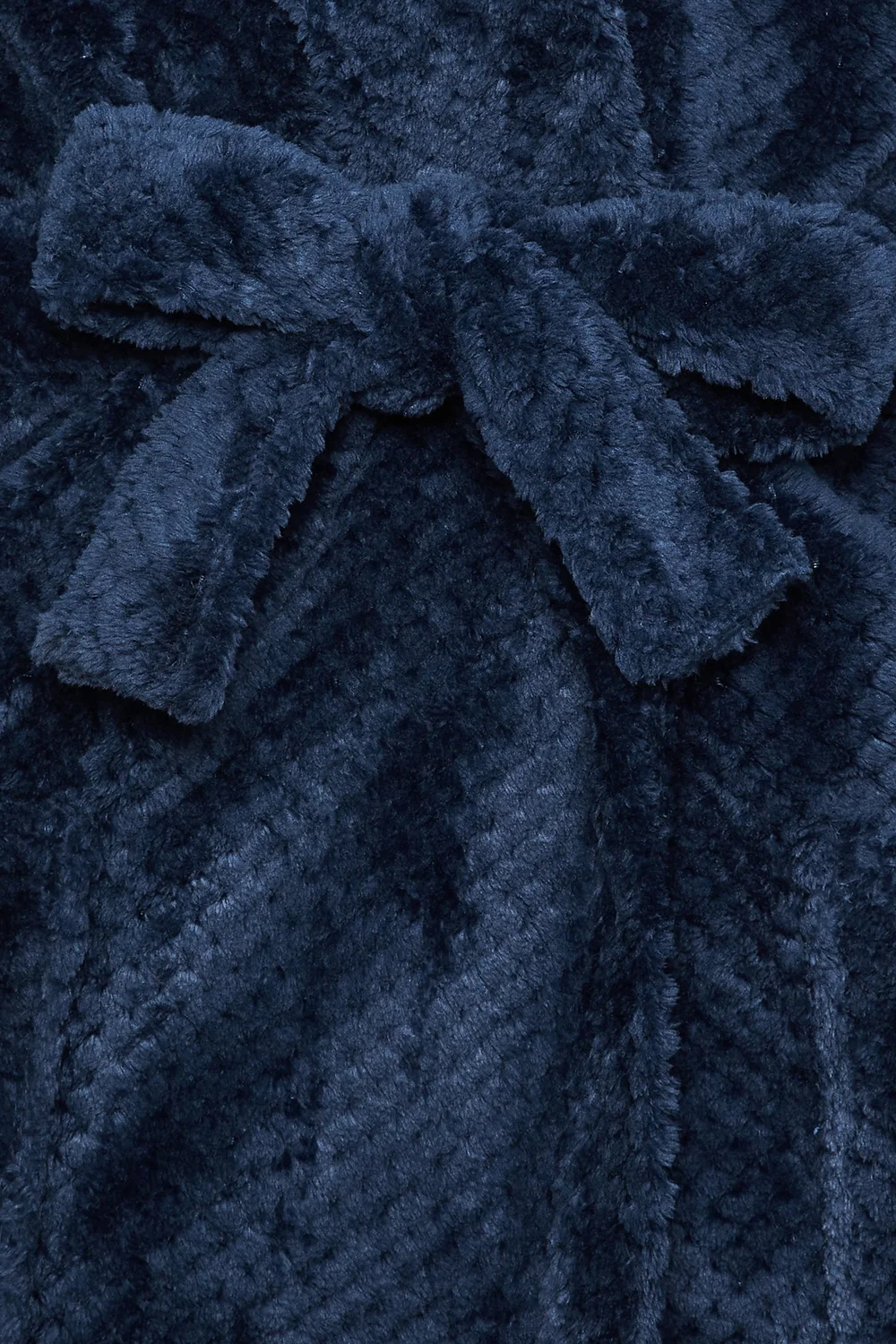 BadRhino Navy Blue Textured Fleece Dressing Gown - 3XL Image 3