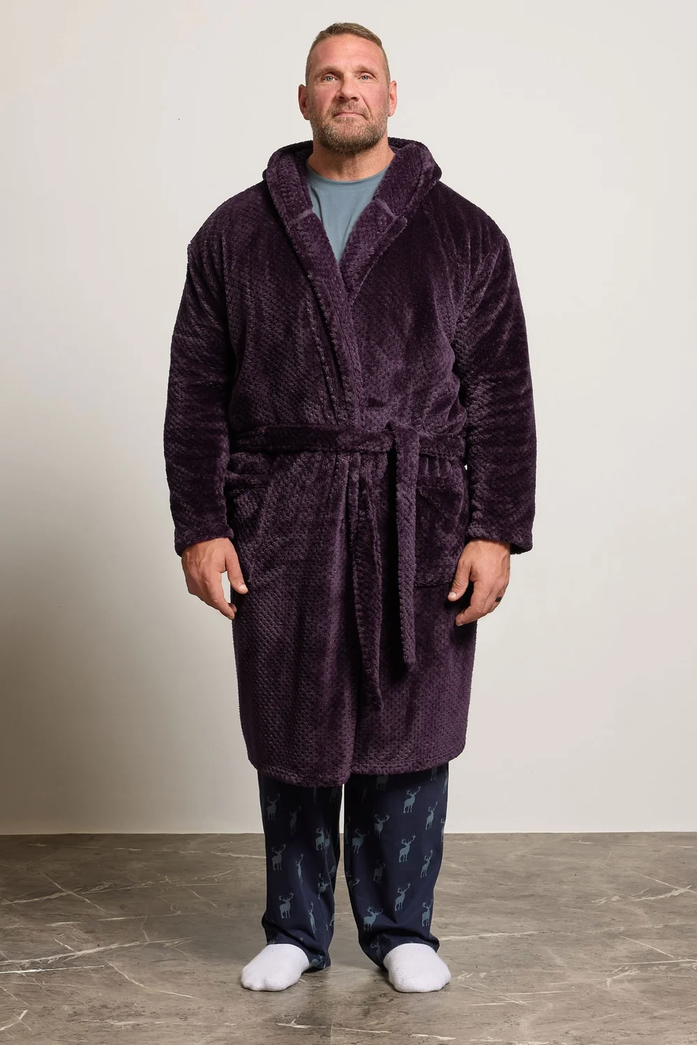 BadRhino Purple Textured Dressing Gown - 7/8 XL Image 1