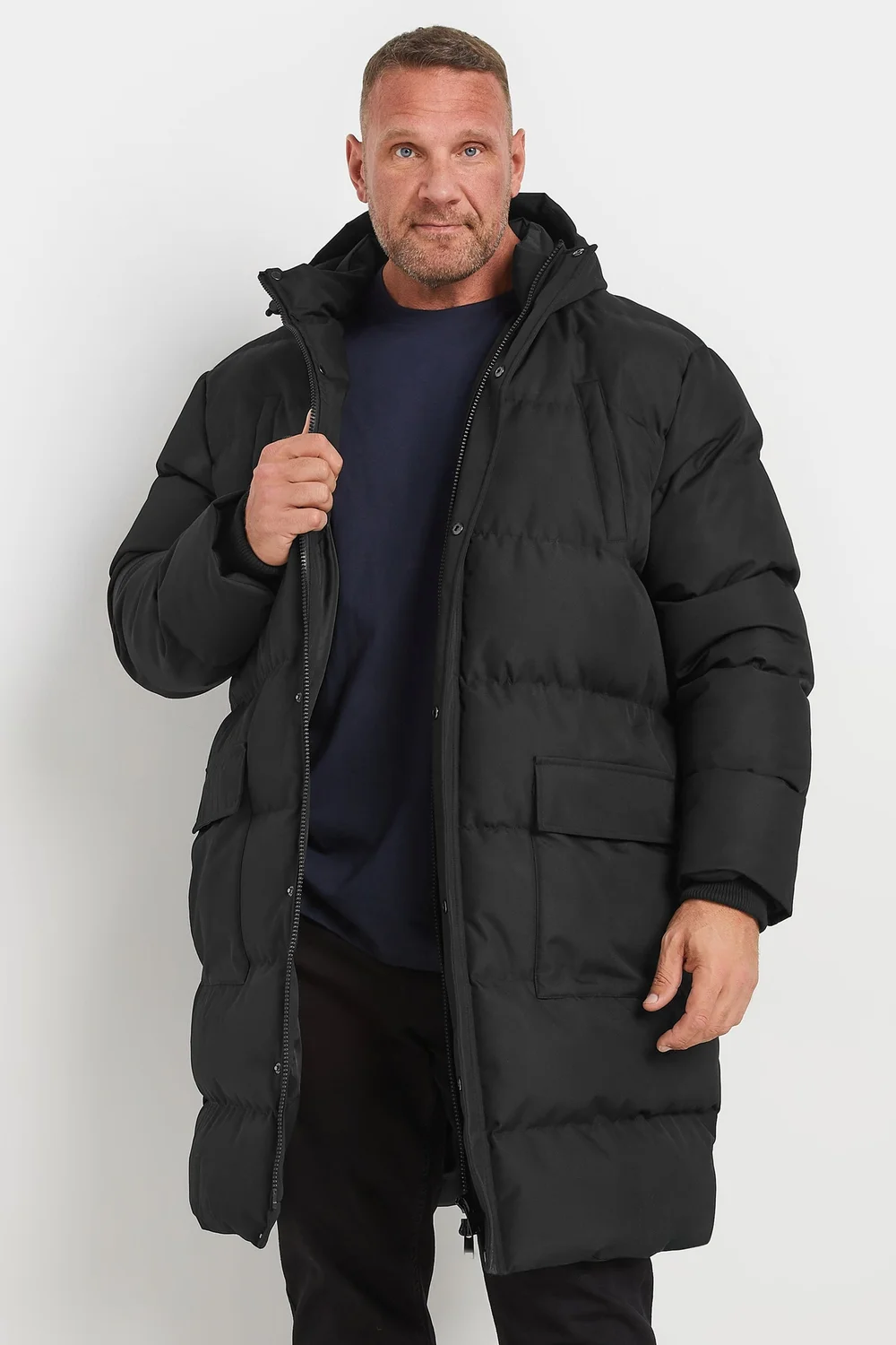 BadRhino Black Longline Puffer Jacket - 4XL Image 2