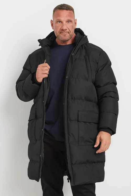 BadRhino Black Longline Puffer Jacket - 4XL Image 2