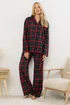 Long Tall Sally Red & Green Cotton Check Pyjama Set - Size 22-24 Image 3