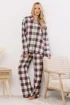 Long Tall Sally Ivory White & Red Cotton Check Pyjama Set - Size 18-20 Image 2