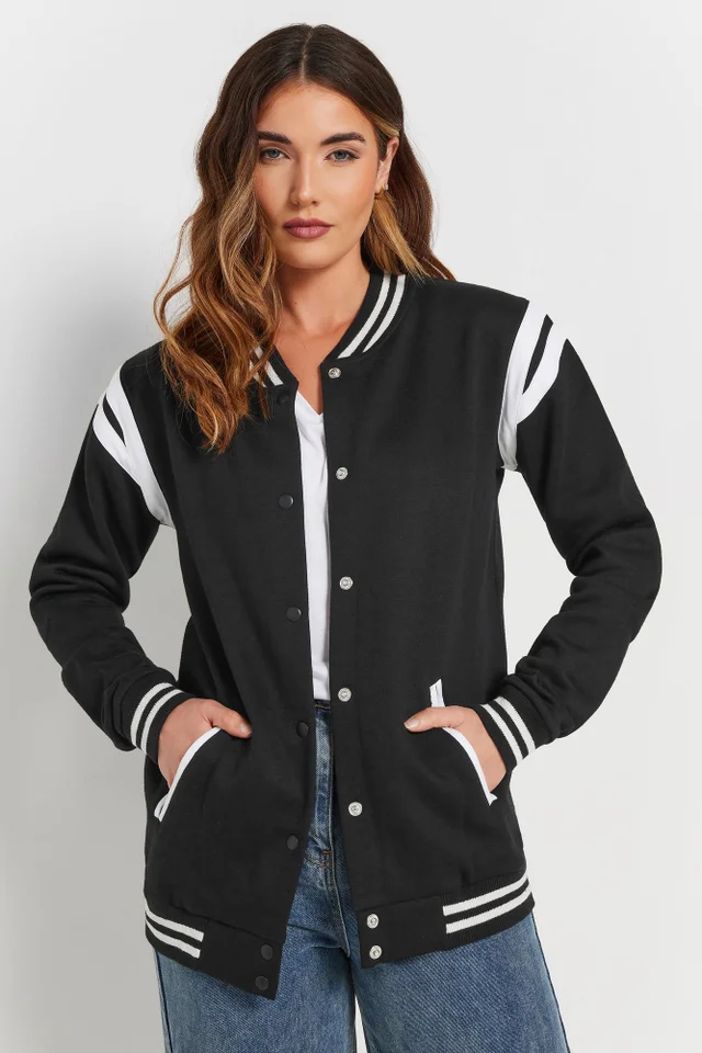 Long Tall Sally Black Varsity Bomber Jacket