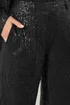 Long Tall Sally Black Embellished Wide Leg Trousers - 12/L34 Image 5
