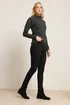 Long Tall Sally Charcoal Grey Knit Funnel Top - Size 18 Image 2