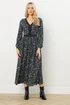 Long Tall Sally Dark Green Floral Lace Trim Maxi Dress - 18 Image 1
