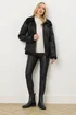 Long Tall Sally Black Aviator Taped Seam Jacket - 12 Image 3