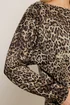 Long Tall Sally Brown Animal Print Batwing Top - Size 14 Image 4