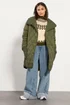 PixieGirl Petite Khaki Green Funnel Neck Quilted Coat - 12 Image 2