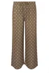 PixieGirl Petite Brown Spot Crepe Wide Leg Trousers - 14 Image 5