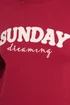PixieGirl Petite Red 'Sunday Dreaming' Slogan Lounge Top - Size 6-8 Image 4