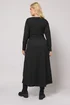 Yours Curve Black Textured Flared Maxi Dress - 22-24 Image 3