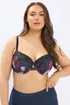 Yours 2 Pack Curve Navy Blue Floral Print T-Shirt Bras - 40F Image 2