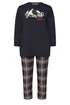 Yours Curve Blue 'Sleep Season' Check Pyjama Gift Set - Size 22-24 Image 5