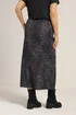 Yours Curve Grey Leopard Print Textured Tube Skirt - Size 20 Image 3