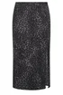Yours Curve Grey Leopard Print Textured Tube Skirt - Size 20 Image 5