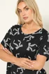 Yours Curve Black Leopard Bow Soft Touch Nightdress - Size 30-32 Image 4