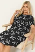Yours Curve Black Leopard Bow Soft Touch Nightdress - Size 30-32 Image 5