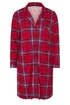 Yours Curve Red Check Button Through Soft Touch Nightdress - Size 26-28 Image 5
