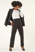 Roman Black Straight Leg Ponte Trouser - 10 Image 3