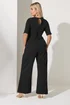 Yours London Curve Black Sweetheart Neck Jumpsuit - 24 Image 3
