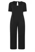 Yours London Curve Black Sweetheart Neck Jumpsuit - 24 Image 5