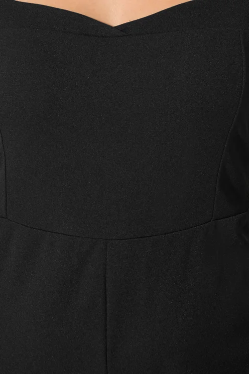 Yours London Curve Black Sweetheart Neck Jumpsuit - 24 Image 4