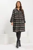Yours Curve Chocolate Brown Check Shirt Dress - 20 Image 2