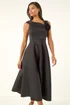 Roman Black Corsage Premium Stretch Midi Dress - 20 Image 4