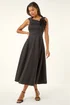 Roman Black Corsage Premium Stretch Midi Dress - 20 Image 2