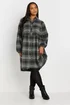 Yours Curve Grey Check Print Shirt Dress - 26-28 Image 3