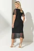 Yours London Curve Black Gathered Midi Dress - 20 Image 3