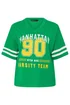 Yours Limited Curve Green 'Manhattan 90' Varsity Print T-Shirt - Size 26-28 Image 5