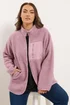 Yours Curve Pink Pocket Teddy Fleece Jacket - 16 Image 1