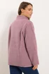 Yours Curve Pink Pocket Teddy Fleece Jacket - 16 Image 3