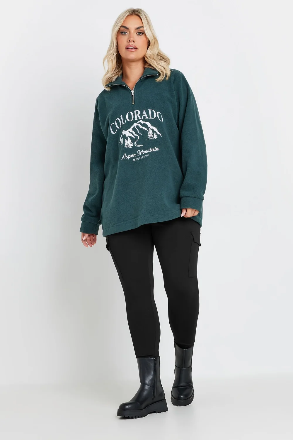 Yours Curve Black Cargo Pocket Leggings - 22 Image 2