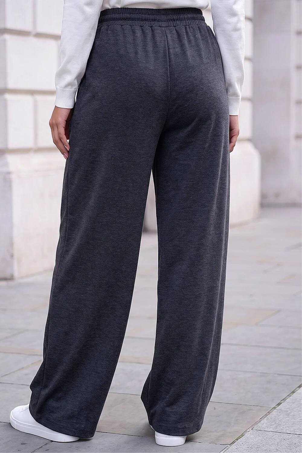 Roman Grey Petite Drawstring Ponte Trouser - 12 Image 3
