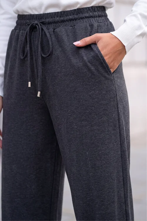 Roman Grey Petite Drawstring Ponte Trouser - 12 Image 4