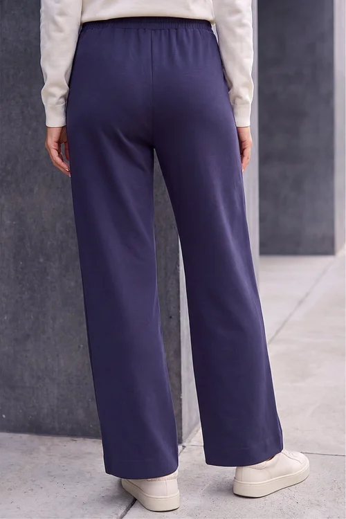 Roman Navy Petite Drawstring Ponte Trouser - 8 Image 3