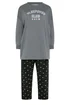 Yours Curve Grey 'Sleepover Club' Wide Leg Pyjama Set - Size 22-24 Image 5