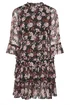 Yours London Curve Black Floral Dobby Ruffle Mini Dress - 20 Image 5