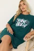 Yours Curve Green 'Shine Bright' Sleep Tee Nightdress - Size 26-28 Image 5