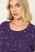Yours Curve Purple Moon Print Placket Nightdress - Size 30-32 Image 5