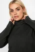 Yours Curve Black Long Sleeve Turtle Neck Top - Size 26-28 Image 4
