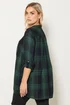 Yours Curve Dark Green Check Overhead Shirt - Size 20 Image 3