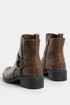 Yours Brown Faux Leather Buckle Ankle Boots In Standard Fit - Size 4 Image 4