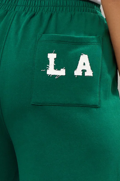 Yours Curve Green 'LA' Wide Leg Joggers - 16 Image 4