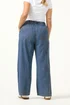 Yours Curve Mid Blue Seam Front Wide Leg Jeans - 20 Image 3