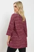 Yours Curve Burgundy Red Knitted Side Button Top - Size 26-28 Image 3