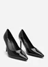 Where's That From Mireille Black Patent Stiletto Heels - Size 4 Image 4